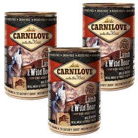 Carnilove Lamb&Wild Boar Karma z jagnięciną i dziczyzną dla psa 6x400g PAKIET