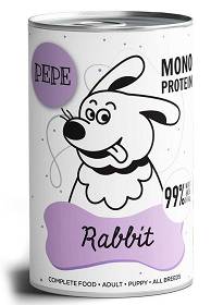 Paka Zwierzaka PEPE Rabbit Mokra Karma z królikiem dla psa 400g