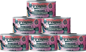 Łapsie Adult Karma z kurczakiem i krewetkami dla kota 12x80g PAKIET