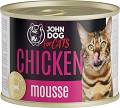 John Dog for Cats Chicken Mousse Karma z kurczakiem dla kota 200g