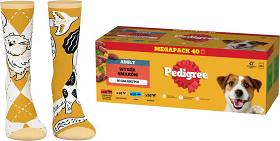 Pedigree Adult Wybór Smaków Karma w galaretce dla psa 40x100g + SKARPETKI PEDIGREE GRATIS