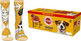 Pedigree MIXED SELECTION JELLY Karma w galaretce dla psa 40x100g + SKARPETKI PEDIGREE GRATIS