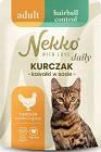 Nekko Daily Adult Hairball Karma z kurczakiem dla kota 85g (sos)