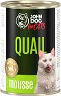 John Dog for Cats Quail Mousse Karma z przepiórką dla kota 400g