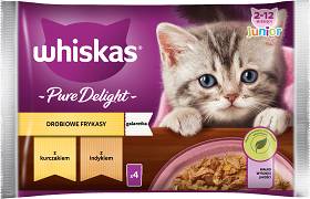 Whiskas JUNIOR Drobiowe Frykasy Karma w galaretce dla kociąt 4x85g