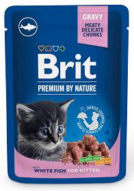 Brit Premium Cat with White Fish Chunks for Kitten Karma z rybą dla kociąt 100g