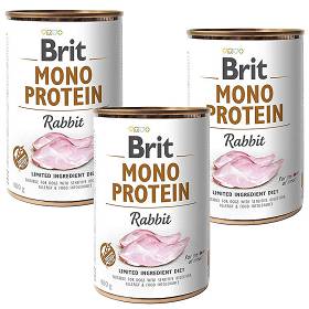 Brit Mono Protein Rabbit Karma z królikiem dla psa 6x400g PAKIET
