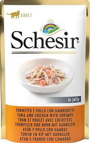Schesir Tuna&Chicken with Shrimps Karma z tuńczykiem, kurczakiem i krewetkami dla kota 50g
