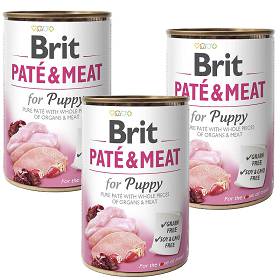 Brit Pate&Meat Puppy Chicken&Turkey Karma z kurczakiem i indykiem dla szczeniaka 6x800g PAKIET