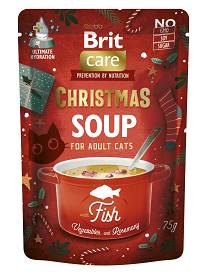 Brit Care Cat Soup with Fish Karma z łososiem dla kota 75g ŚWIĄTECZNA EDYCJA