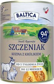 Baltica Smaki Regionów Puppy Karma z koziną i królikiem dla szczeniaka 400g