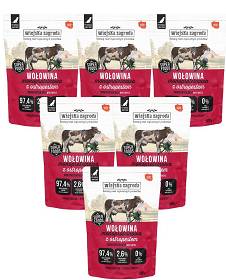 Wiejska Zagroda Karma Monoproteinowa  z wołowiną dla psa 5x500g PAKIET SASZETKA