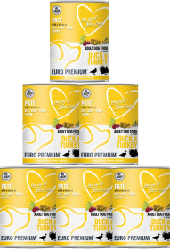 Euro Premium Pate Adult Duck&Turkey Karma z kaczką i indykiem dla psa 6x400g PAKIET