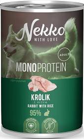 Nekko Monoprotein Adult Karma z królikiem dla psa 400g