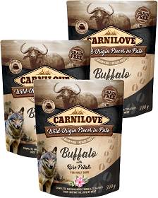 Carnilove Buffalo&Rose Petals Karma z bawołem dla psa SASZETKA 6x300g PAKIET