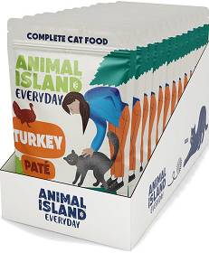 Animal Island Everyday Turkey Pate Karma z indykiem w pasztecie dla kota 12x100g