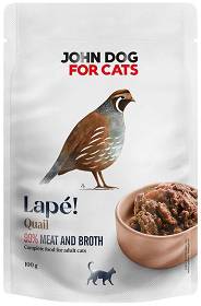John Dog for Cats Lapé Quail in Broth Karma z przepiórką dla kota 100g