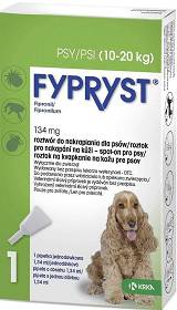 KRKA Fypryst Spot On krople na pchły i kleszcze dla psa 10-20kg dla psa (1 pipeta 1.34ml)