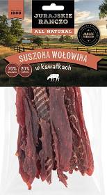 Jurajskie Ranczo Przysmak Suszona wołowina w kawałkach dla psa 100g