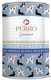 Perro Gourmet Junior Karma z jeleniem i gruszką dla szczeniaka 400g