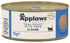 Applaws Natural Cat Food in Broth Karma z tuńczykiem i krabem dla kota w bulionie 70g