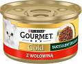Gourmet Gold Succulent Delights Karma z wołowiną w sosie dla kota 85g