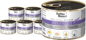 Dolina Noteci Premium Junior Small Karma z wątróbką z królika i ozorami z jelenia dla szczeniaka 12x185g PAKIET