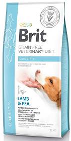 Brit Veterinary Diet Pies Obesity Lamb&Pea Karma z jagnięciną dla psa 12kg