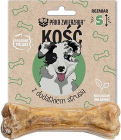 Paka Zwierzaka Kość prasowana z dodatkiem strusia dla psa rozm. S dł. 10 cm