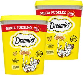 Dreamies MEGA PUDEŁKO Przysmak z pysznym serem dla kota 2x350g PAKIET