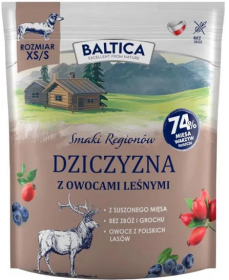 Baltica Smaki Regionów Adult Small Karma z dziczyzną i owocami leśnymi dla psa 1kg