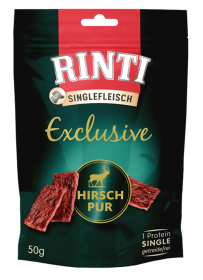 Rinti Singlefleisch Exclusive Przysmak z jeleniem (Hirsch pur) 50g