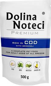 Dolina Noteci Premium Adult Cod Karma z dorszem i brokułami dla psa saszetka 500g