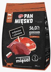 Pan Mięsko CAT Medium Karma z wołowiną i jeleniem dla kota 400g