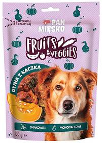 Pan Mięsko Fruits&Veggies Przysmak z dynią i kaczką dla psa 100g