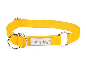 Amiplay Samba Obroża półzaciskowa dla psa XL (40-60cm) kolor żółty