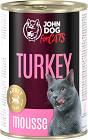John Dog for Cats Turkey Mousse Karma z indykiem dla kota 400g
