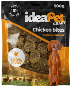 IdeaPet Craft Chicken Bites Przysmak Klopsiki z kurczaka dla psa 500g