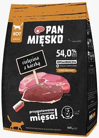 Pan Mięsko CAT Medium Karma z cielęciną i kaczką dla kota 400g