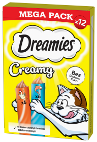 Dreamies Creamy Przysmak z kurczakiem i z łososiem dla kota 120g MEGA PACK