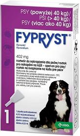 KRKA Fypryst Spot On krople na pchły i kleszcze dla psa 40-60kg dla psa (1 pipeta 4.02ml)