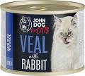 John Dog for Cats Veal&Rabbit Mousse Karma z cielęciną i królikiem dla kociąt 200g