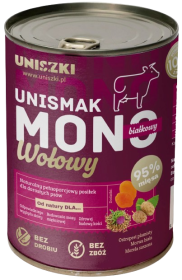 Uniszki Unismak Adult Mono Karma z wołowiną dla psa 400g