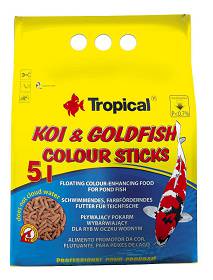 Tropical Koi&Goldfish Colour Sticks Pokarm wybarwiający dla ryb 5L WYPRZEDAŻ