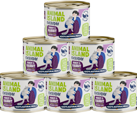 Animal Island Everyday Turkey&Rabbit Mousse Karma z indykiem i królikiem w musie dla kota 12x200g PAKIET