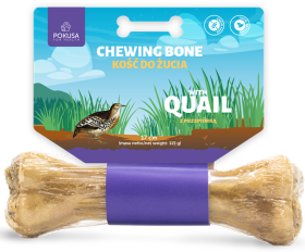 Pokusa Feel The Wild Chewing Bone Kość z przepiórką dla psa 17cm