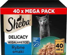Sheba Delicacy Kolekcja smaków rybnych Karma w galaretce dla kota 40x85g