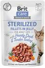 Brit Care Fillets with Duck&Turkey for Sterilised Cats Karma z kaczką i indykiem w galaretce dla kota 85g