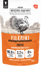 Wiejska Zagroda Karma Monoproteinowa z indykiem dla kota 85g SASZETKA
