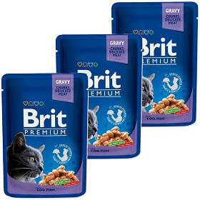 Brit Premium Cat with Cod Fish Karma z dorszem dla kota 12x100g PAKIET